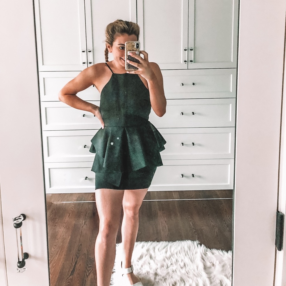 Black peplum dress NWOT